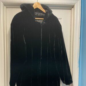 Faux Fur Hooded Coat